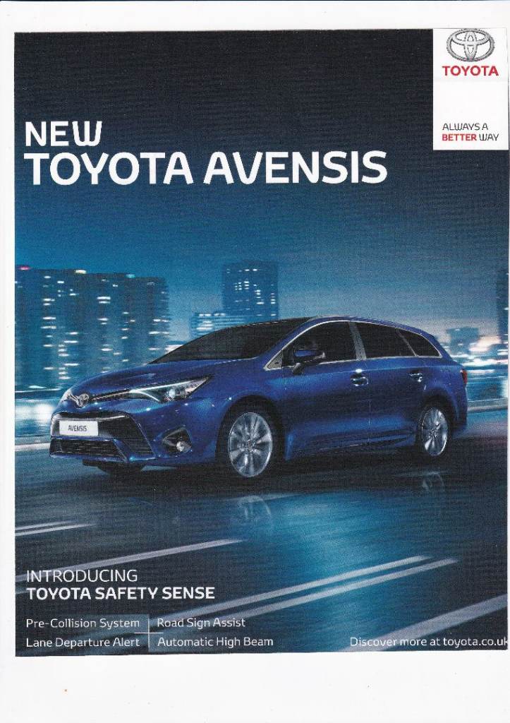 20. A Rare Original Magazine Print Of A Toyota Avensis Car