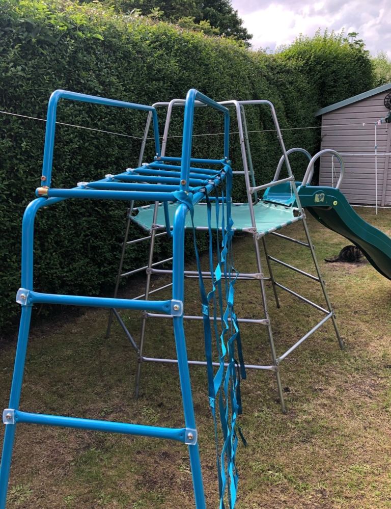 TP Toys Explorer Climbing Frame Set with slide and additional monkey bridge