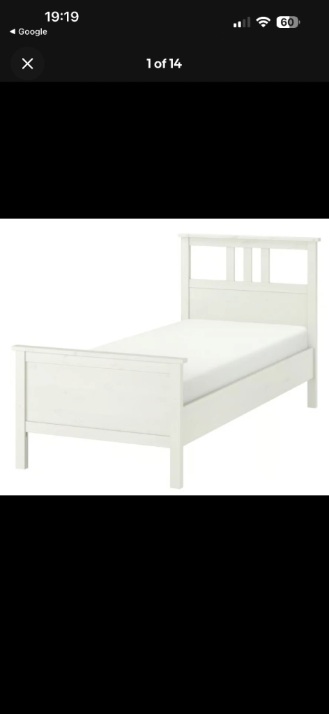 IKEA HEMNES Single Bed Frame and Mattress 