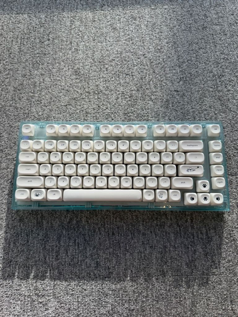 Custom Transparent Blue Mechanical Keyboard - As New