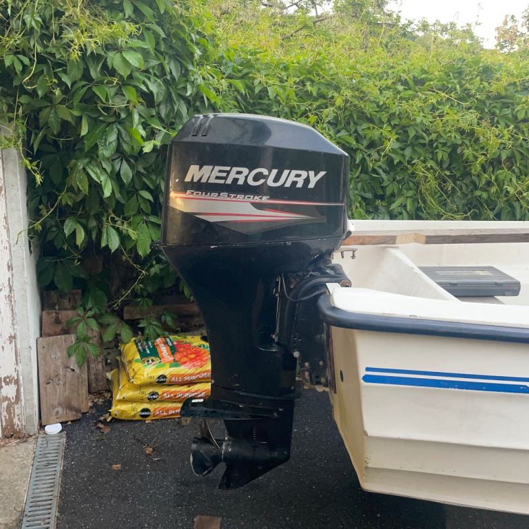 Mercury 50 HP FourStroke Outboard Motor - Good Condition Black