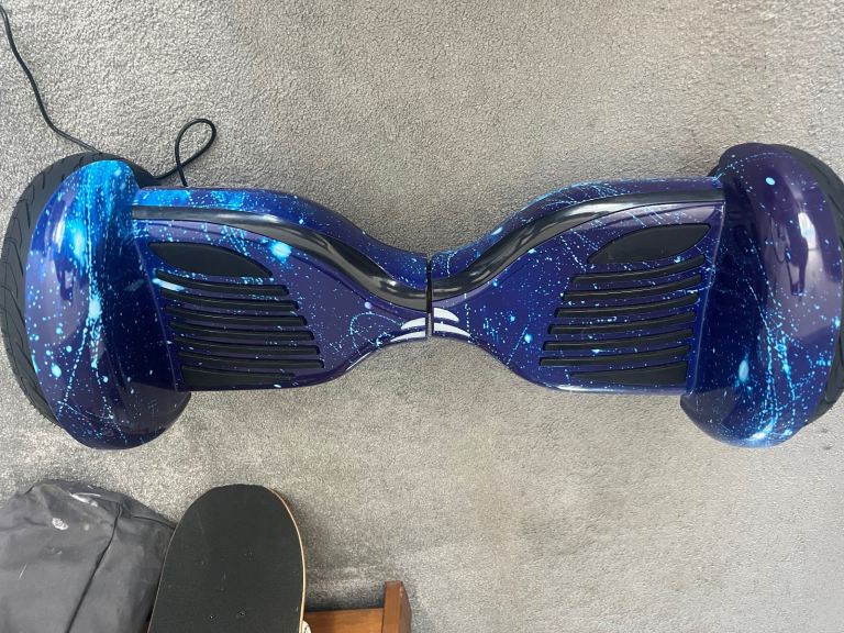 Electric blue off road hoverboard