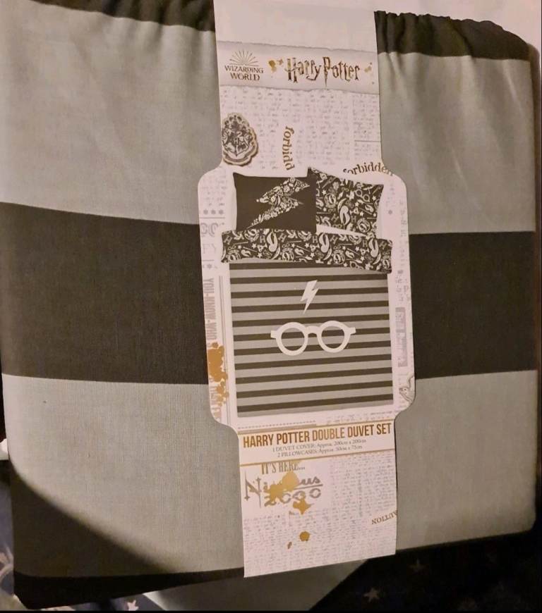 Harry Potter Glasses Lightning Bolt Reversible Double Duvet Hogwarts