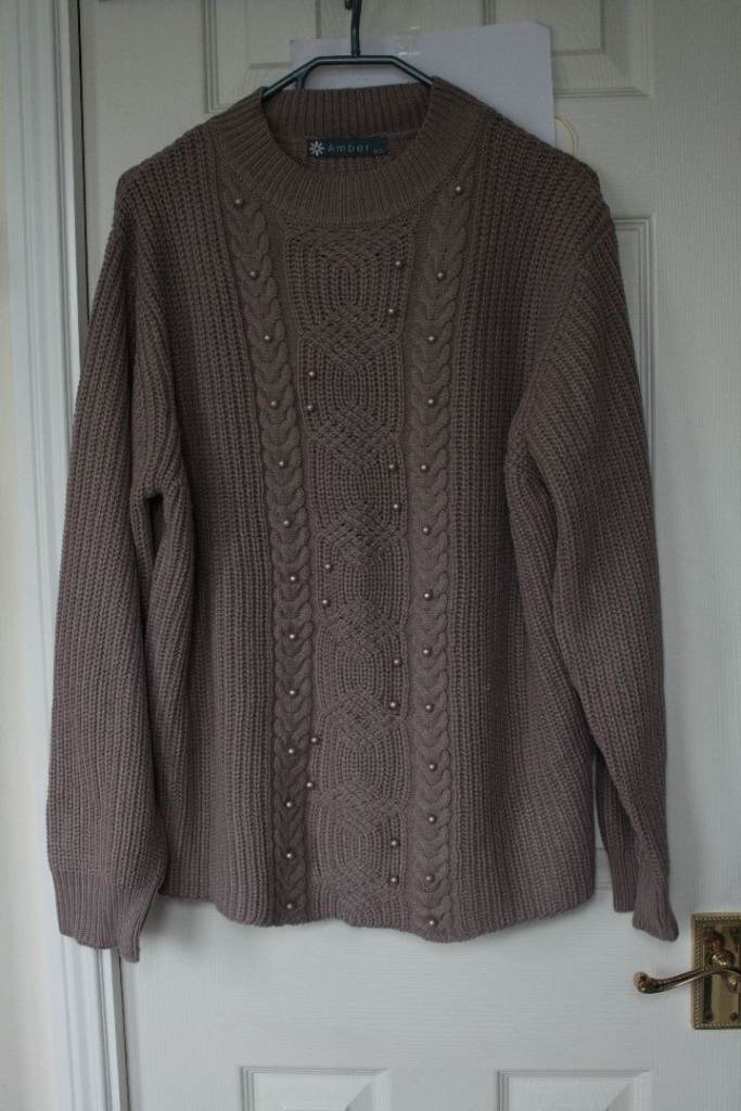 Women's Amber Light Brown Crew Neck Jumper size 20/22.Can be posted