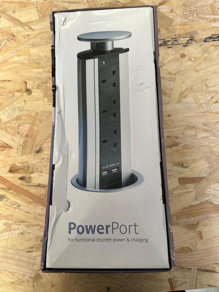 PowerPort Pop-Up Socket Tower with USB – New in Box