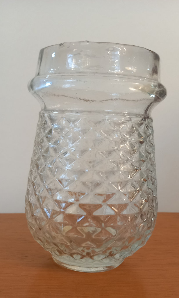 Victorian Fairy Light Tealight Quilted Pressed Glass - Clear