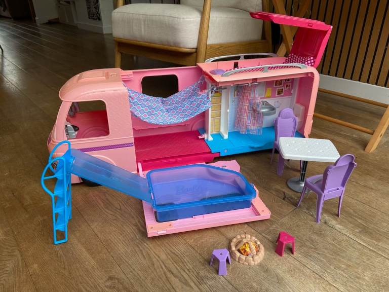 Barbie Campervan With, Slide, Pool & Accessories