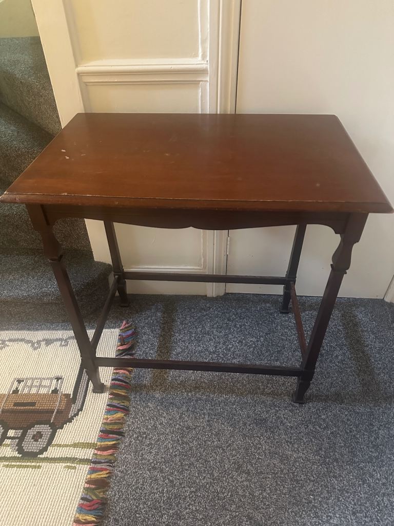 Edwardian Solid Mahogany Side Table 