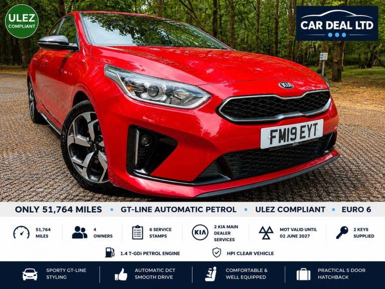2019 Kia Ceed 1.4 T-GDi GT-Line DCT Euro 6 (s/s) 5dr HATCHBACK Petrol Automatic