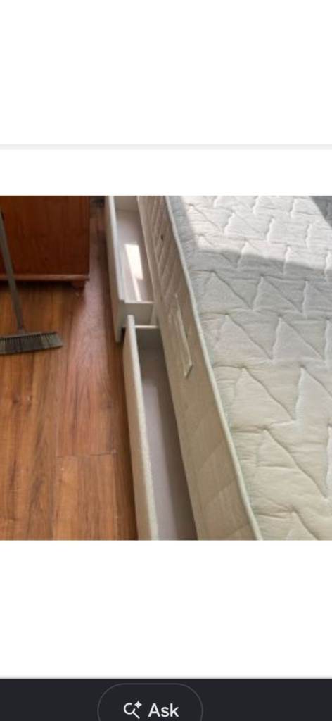 Single Bed with Storage Drawers, headboard and Mattress