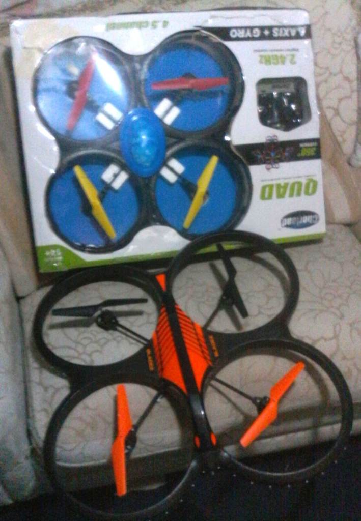 2 LARGE QUAD DRONES, ONE SMALLER DRONE