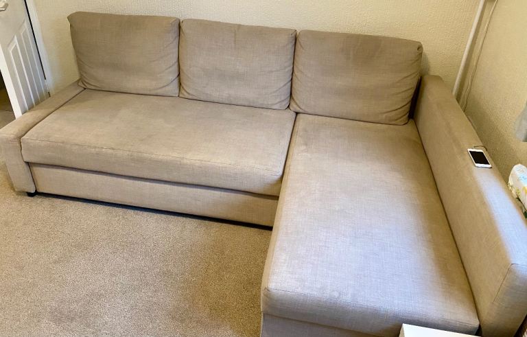 Ikea L-shape sofa bed with storage 