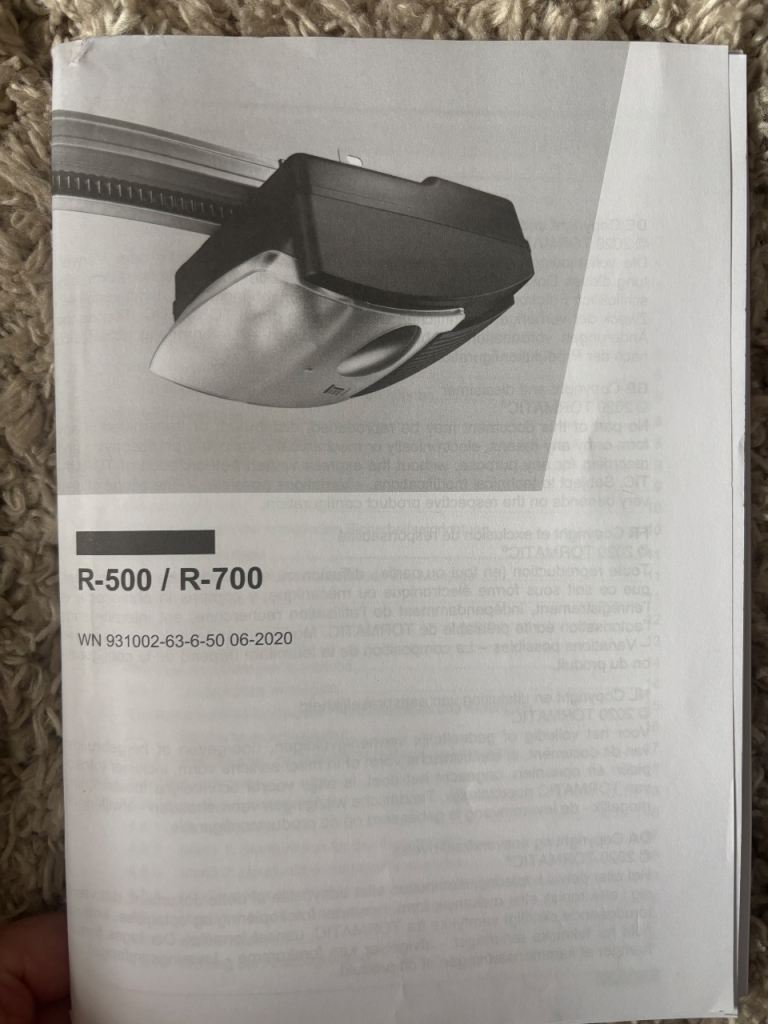 Tormatic Garage Door Remote Control for R-700