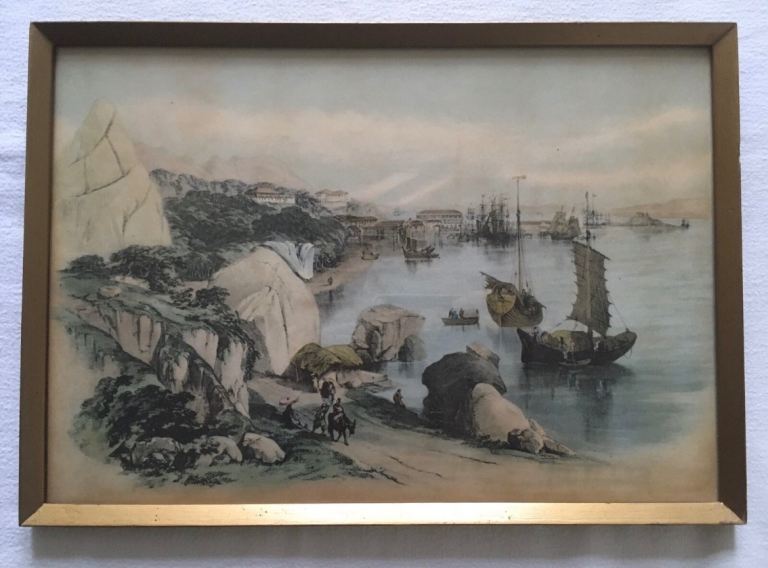 Antique Framed Print Causeway Bay From The North West 1846 by M. Bruce