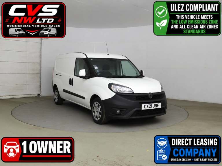 2021/21 FIAT DOBLO LWB L2 SX VAN 1.6 MULTIJET EURO6 ULEZ FREE PRICE IS PLUS VAT