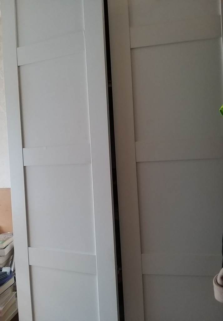 Ikea Pax wardrobe tall Bergsbo doors-slight shade difference to door colour