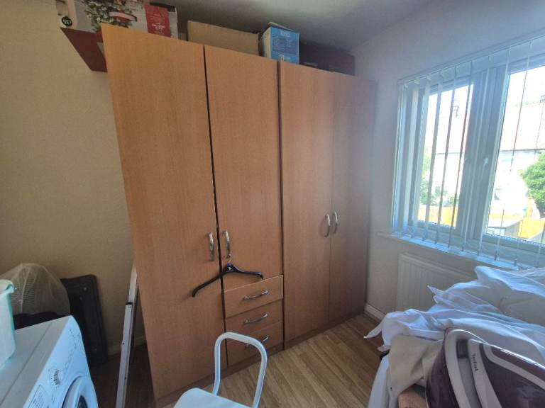 Wooden Wardrobes with Drawers – Good Condition