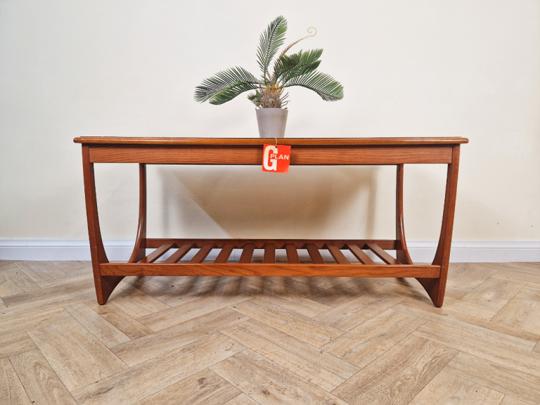 V. Wilkins For G Plan Brasillia Vintage Mid Century Solid Teak Coffee Table BL738