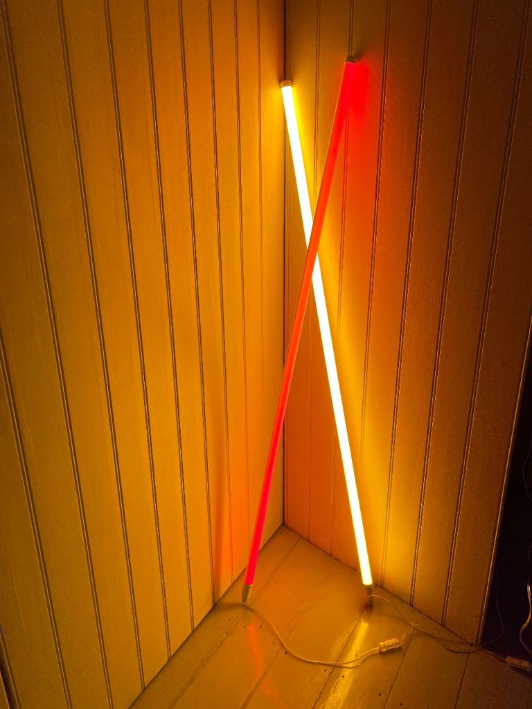 HAY Neon Tube Lights x2 - Red and Yellow 1.5m UK Plug