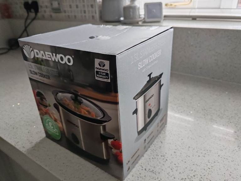DAEWOO 1.5L Stainless Steel Slow Cooker
