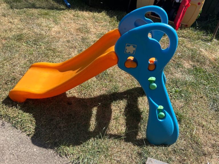 Kids Garden Slide – Blue and Orange, Good Condition