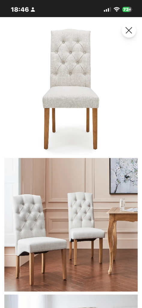 Dunelm Darcy dining chairs set of 4