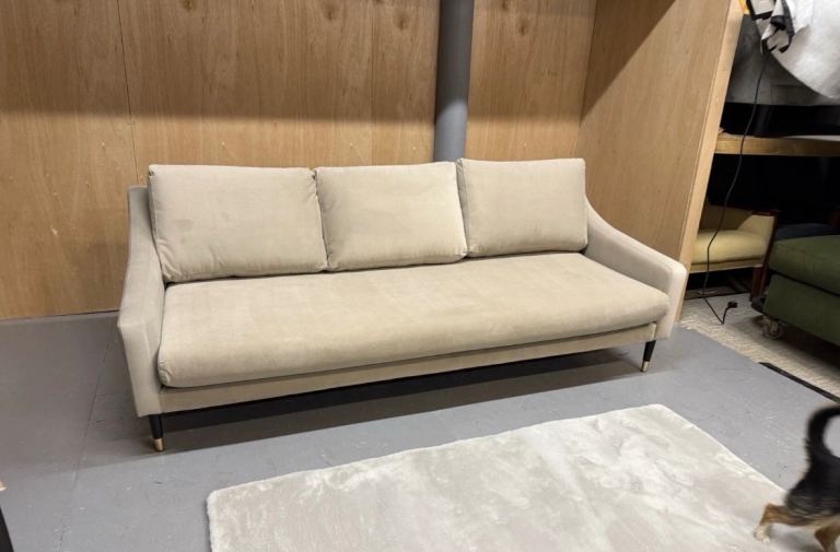 Swoon Turin 3 Seat Sofa in Taupe Easy Velvet