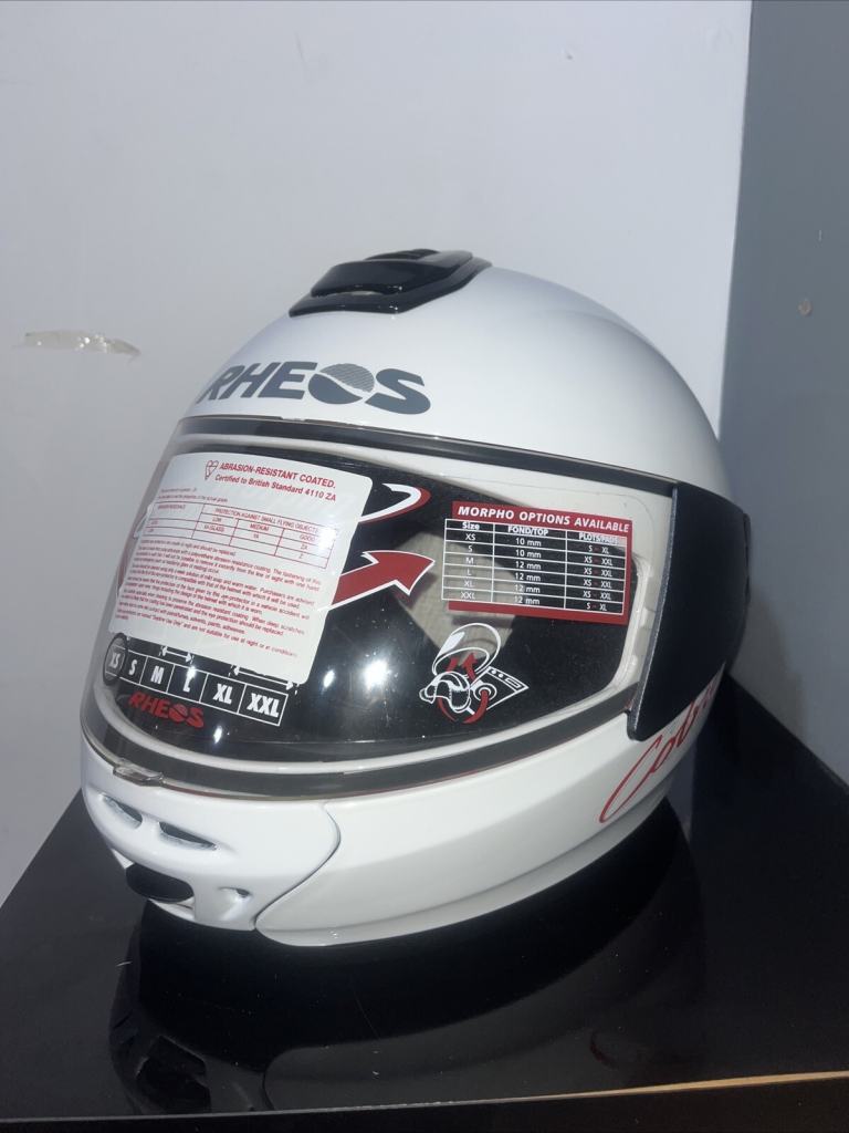 Vintage Honda Rheos Cobra Steel Grey Full Face Motorcycle Helmet XS