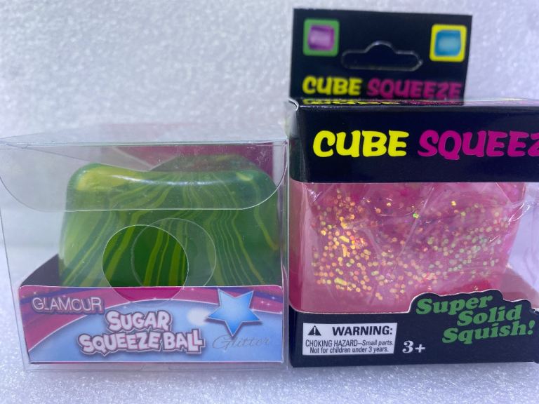 Glamour Sugar Squeeze Ball & Cube Squeeze set