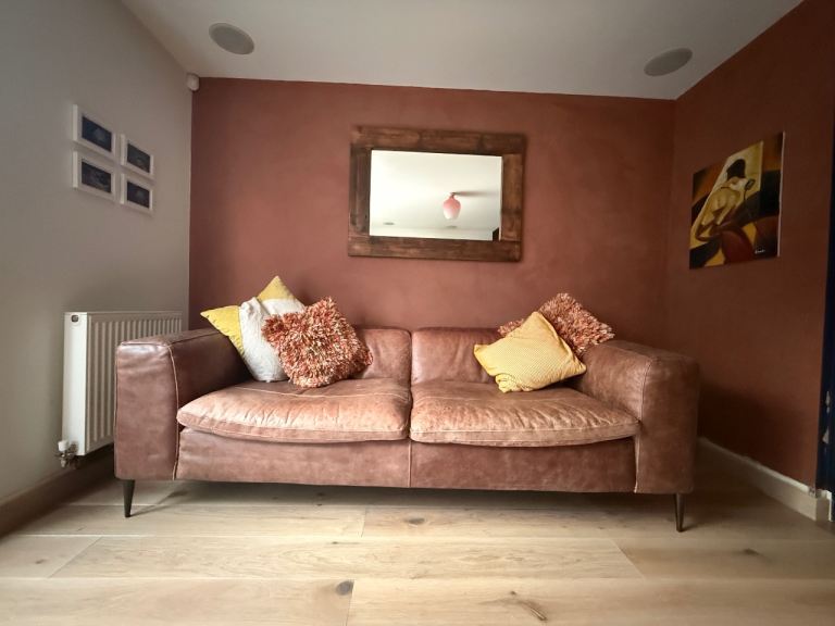 Large leather sofa