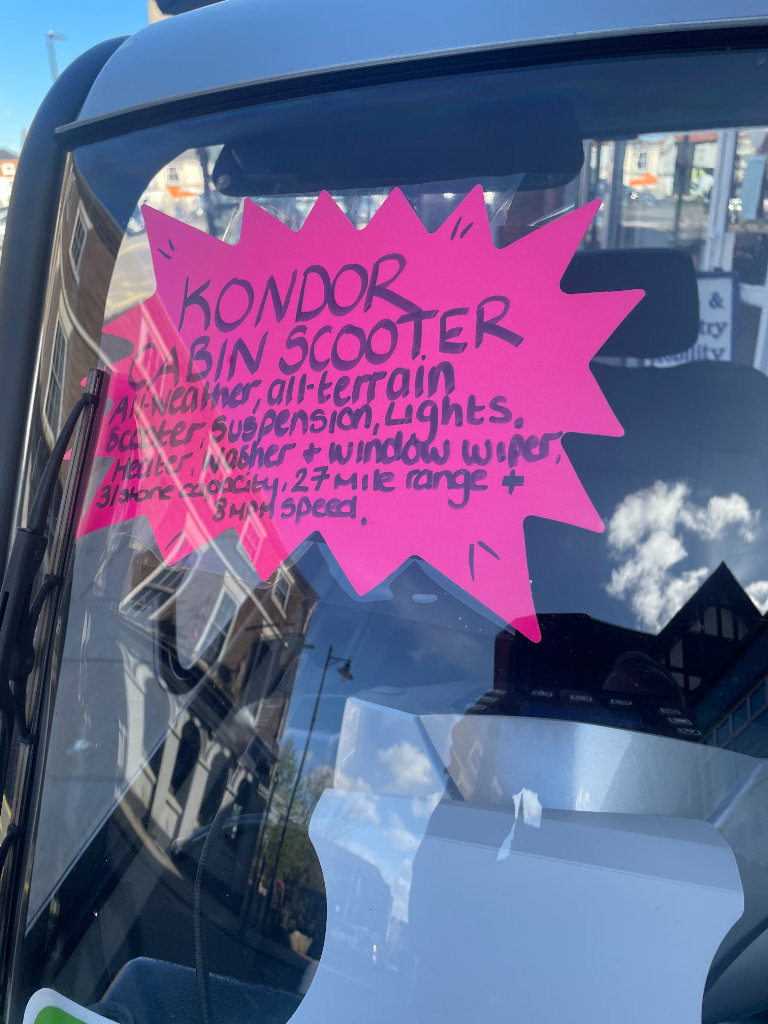 Abilize kondor top of the range mobility scooterr. Reduced price 