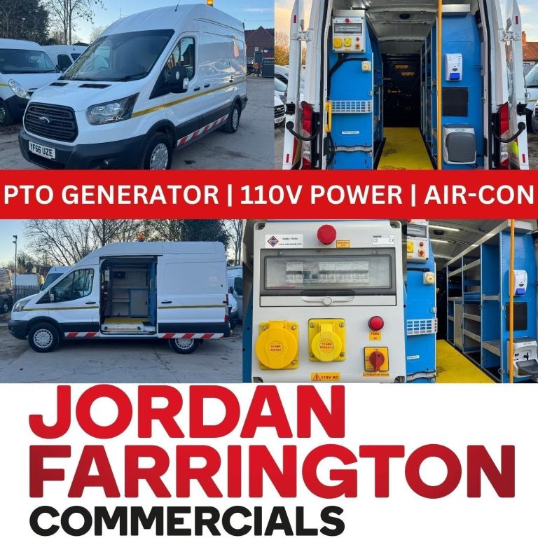2017 66 reg FORD TRANSIT 2.0 RWD MWB L2H3 WORKSHOP VAN WINTON PTO GENERATOR