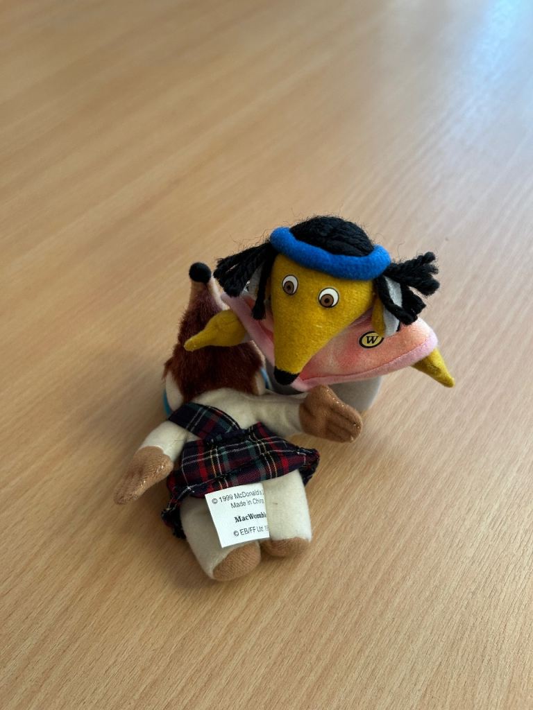 McDonald's MacWomble & Obidos Plush Toys (1999) - Good Condition