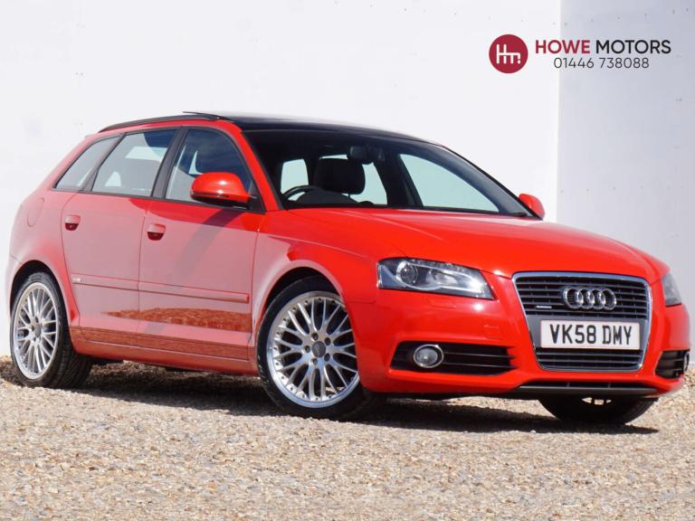 2008 Audi A3 2.0 TFSI S line Sportback 5dr Petrol S Tronic quattro Euro 4 (200 ps) Hatchback Petr...