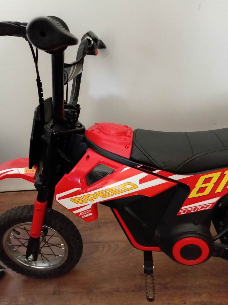 Kids Electric Dirt Bike - Red, Good Condition