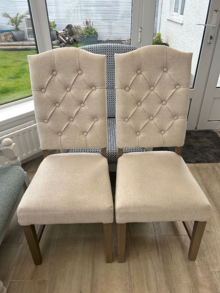 Fabric Dining Chairs x2 brand new 