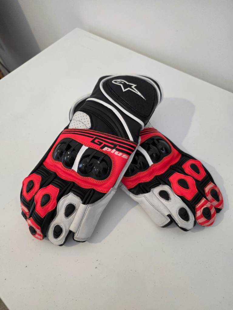 Alpinestars GP Plus Motorcycle Gloves Brand New Black/White/Red