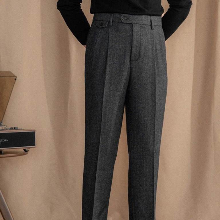 Men's Grey Tweed Trousers – As Good As New