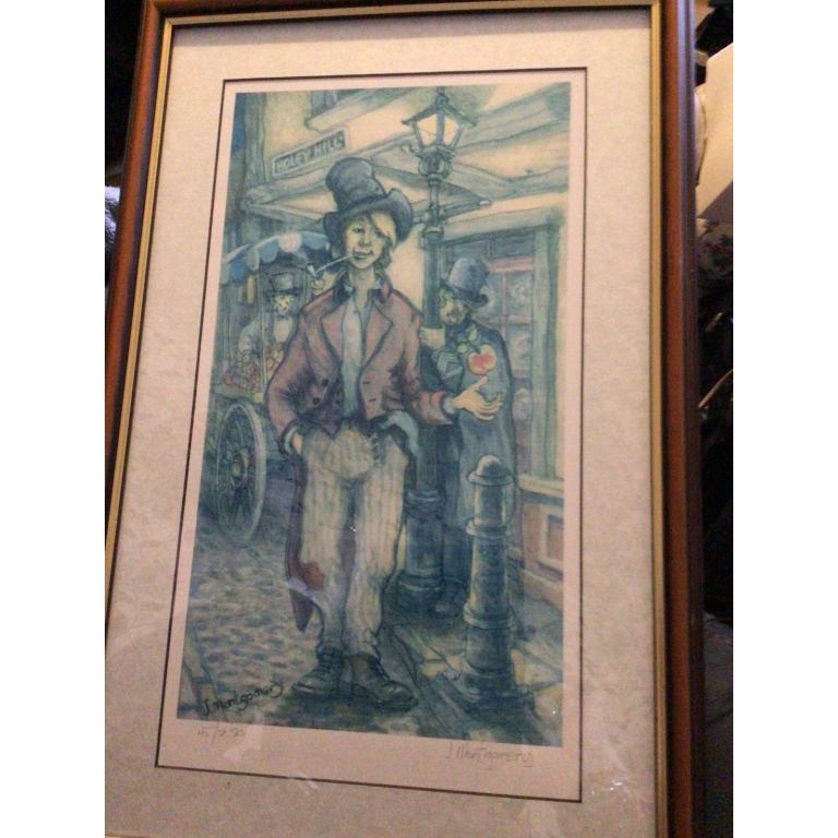 Oliver Twist artful dodger framed print signed limited edition rare