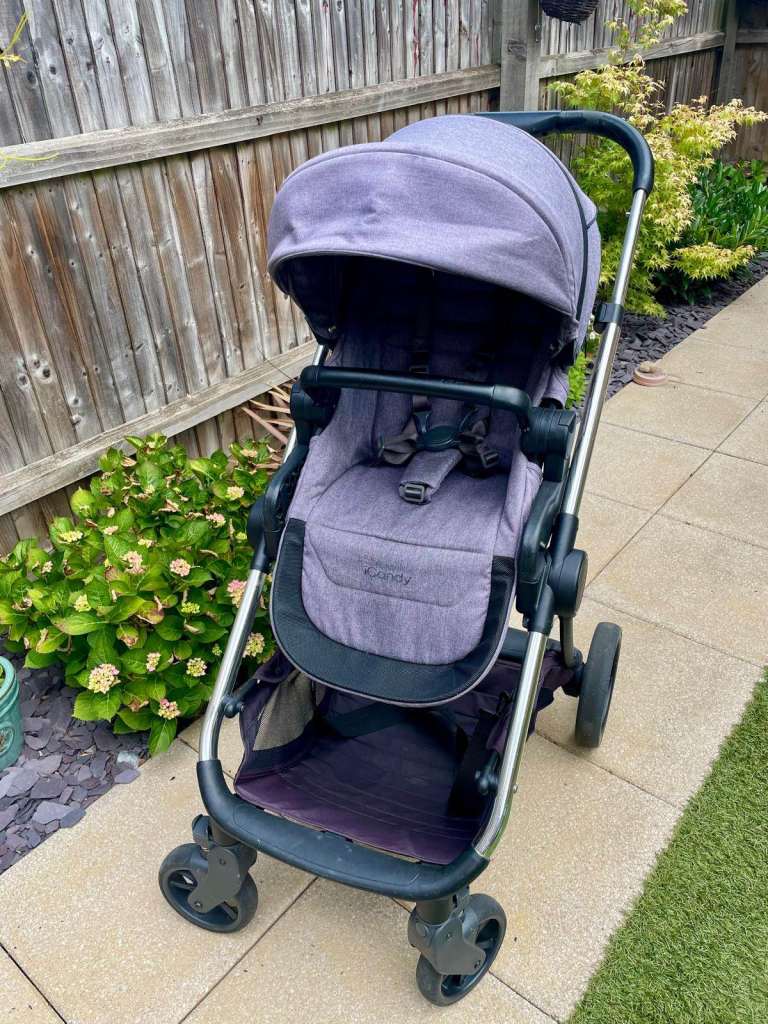iCandy Lime Charcoal Pushchair & Carrycot on Chrome Chassis