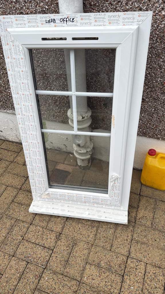 White UPVC Window with Glazing Bars –  