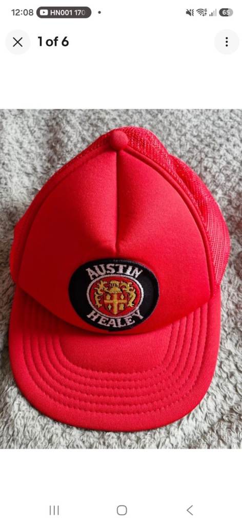 Austin-Healey Patch Ball Cap/ Trucker Hat - Red - Excellent condition