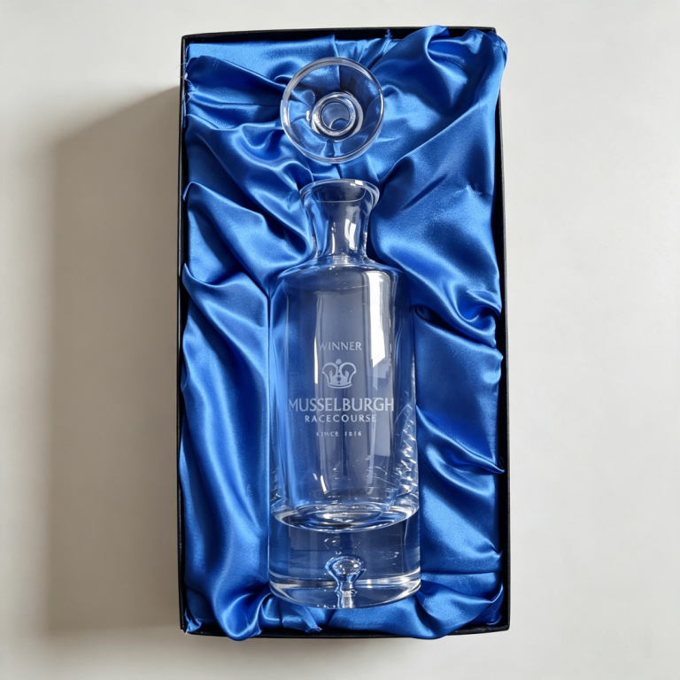 Musselburgh Racecourse "Winner" Engraved Crystal Decanter – Presentation Crystal