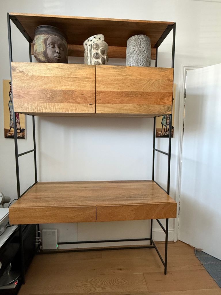 West Elm industrial Mango Desk Unit 