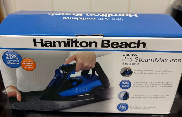 Hamilton Beach 3000W Pro Steam Max Iron - Blue & Black