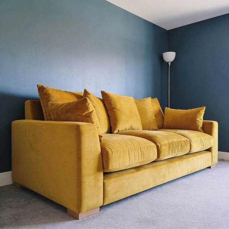 3 seater Mustard sofa 