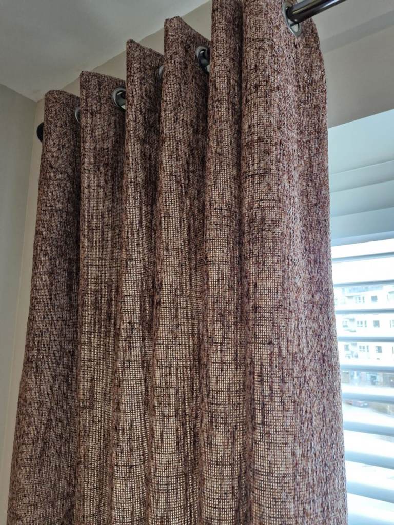 Fully Lined Curtains - Burnt Orange