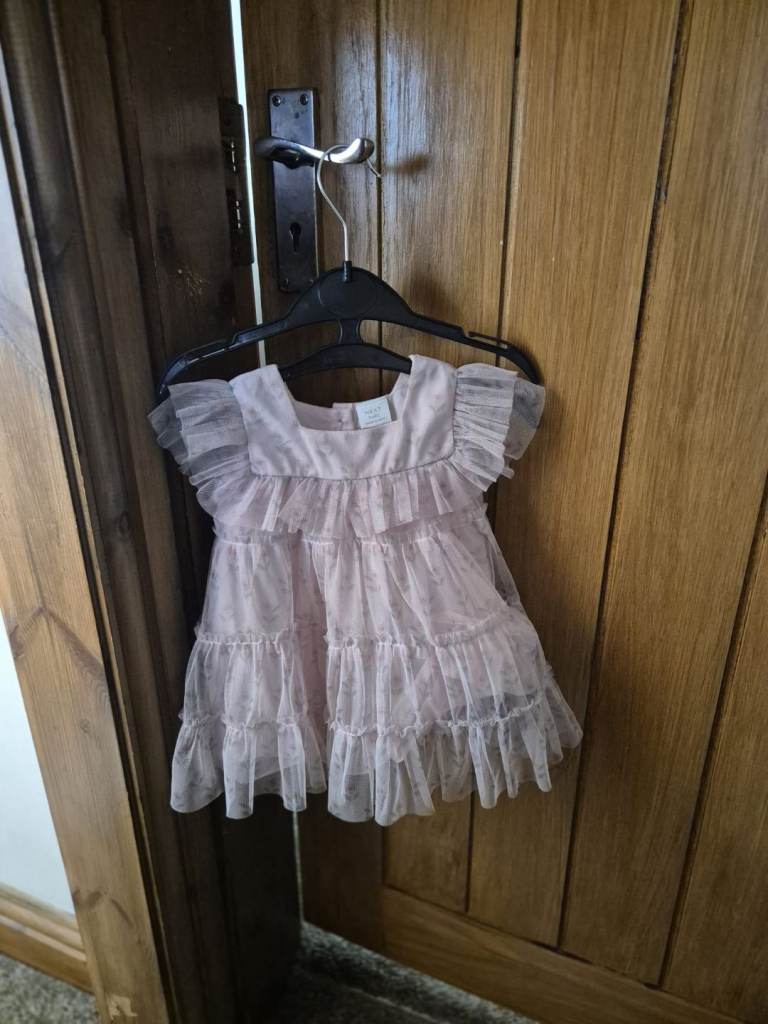 Pink floral baby dress 