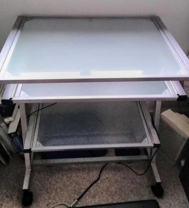 Glass computer desk table