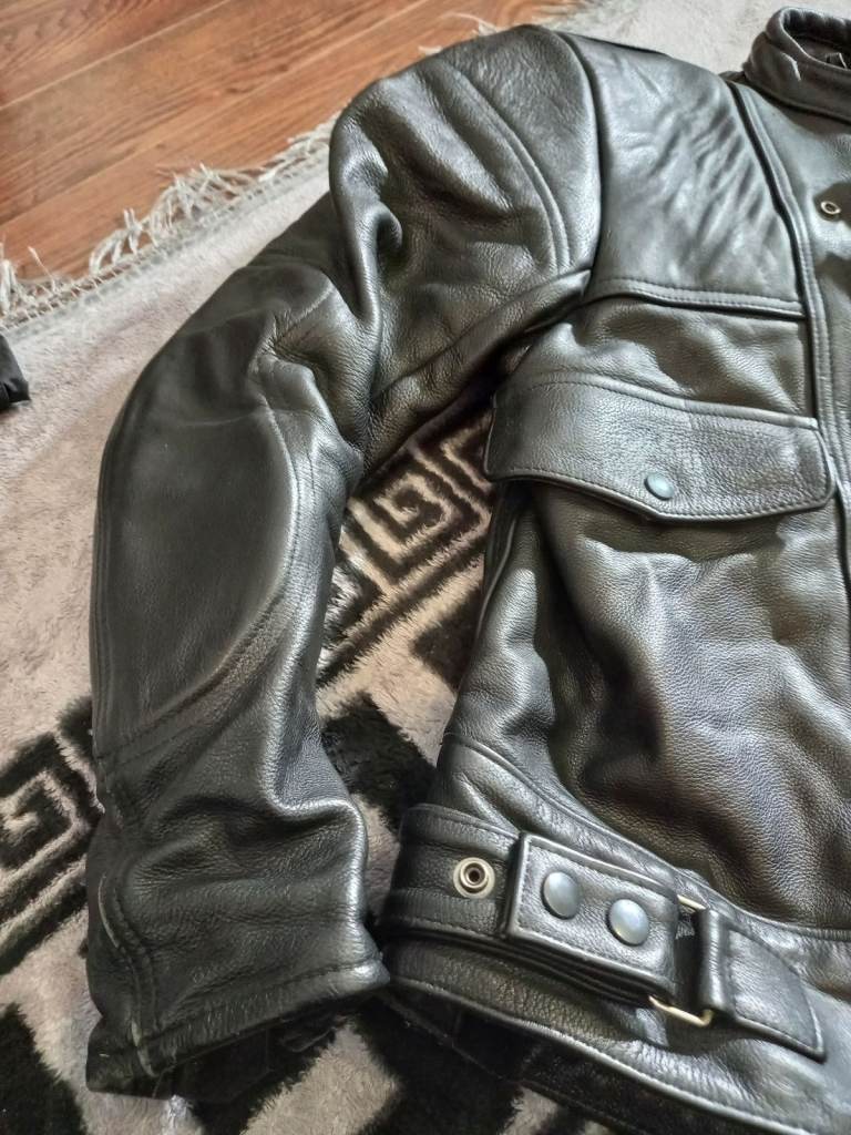 EX POLICE REAL LEATHER MOTORBIKE JACKE
